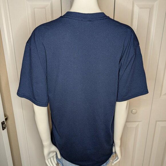 We Are The Village Homeschool Blue Tee Women's Large Port & Company Short Sleeve - Picture 2 of 4